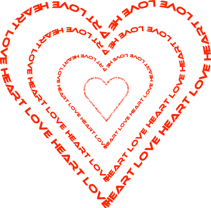 Love Hearts Outlined Stickdatei – Herzen & Liebe