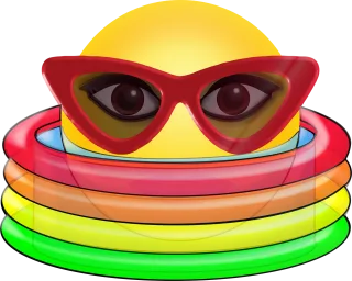 Graphic Summer Emoticon Stickdatei