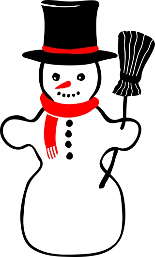 Snowman White Black Stickdatei