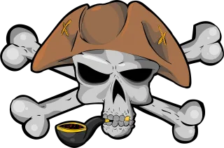 Pirate Scull Bones Stickdatei