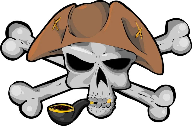 Pirate Scull Bones Stickdatei – Kinder