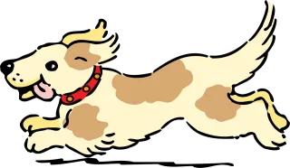 Dog Happy Running Stickdatei