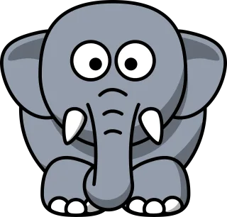Elephant Animal Mammal Stickdatei