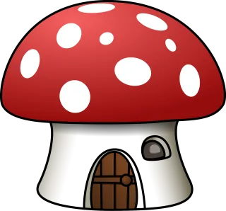 House Mushroom Red Stickdatei