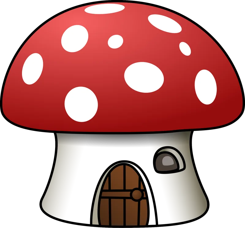 House Mushroom Red Stickdatei – Natur
