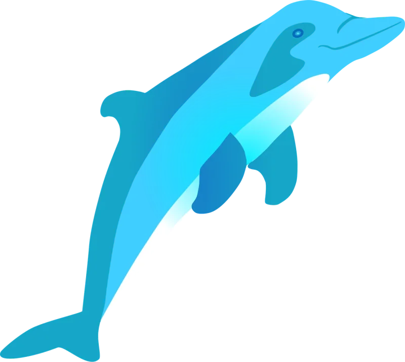 Dolphin Jumping Mammal Stickdatei – Tiere