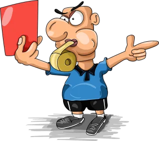 Referee Football Red card Stickdatei