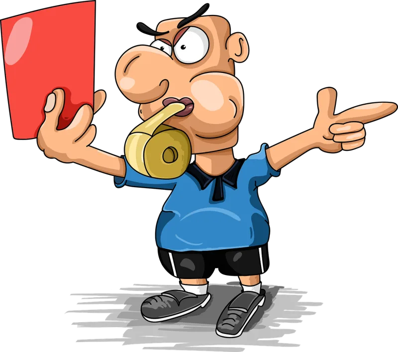 Referee Football Red card Stickdatei – Sport