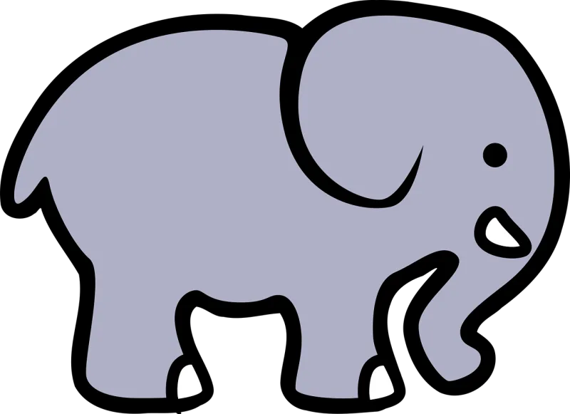 Elephant Baby Animals Stickdatei – Tiere