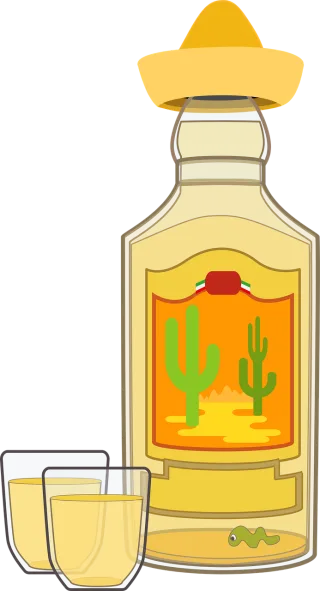 Graphic Tequila Tequila bottle Stickdatei