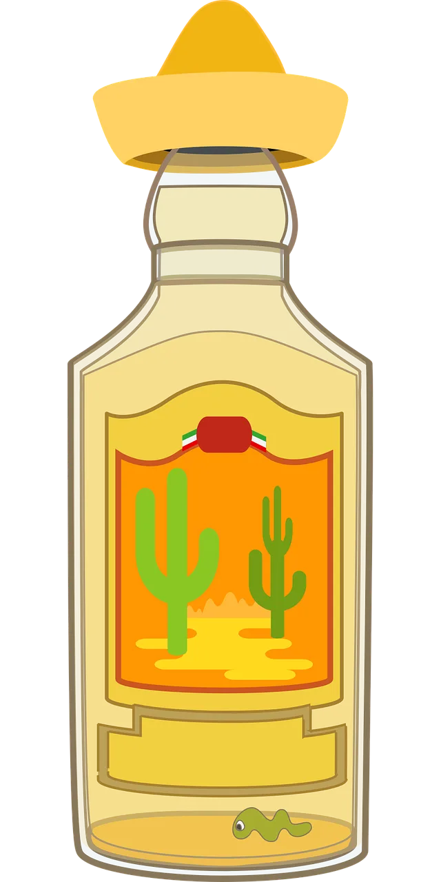Graphic Tequila Tequila bottle Stickdatei – Natur