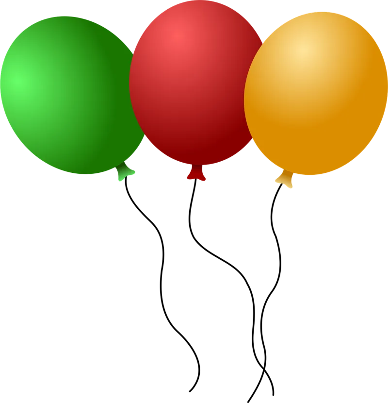Balloons Red Green Stickdatei – Kinder