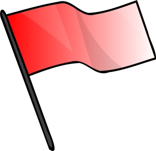 Red Flag Signal Stickdatei