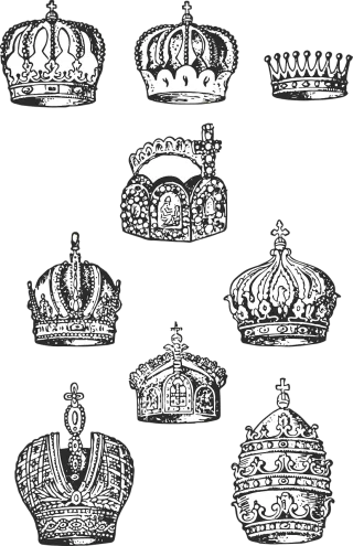 Crowns Crown Jewels Stickdatei – Kinder