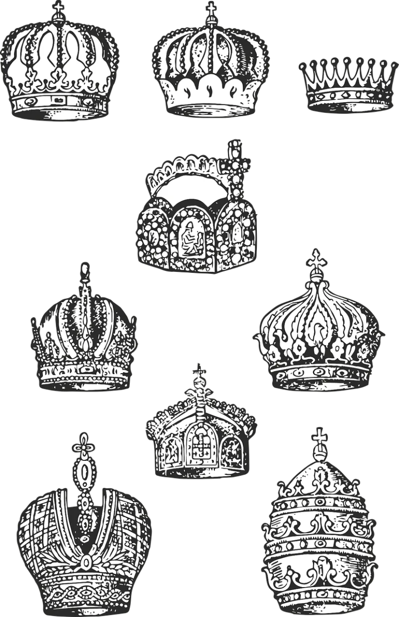 Crowns Crown Jewels Stickdatei – Kinder