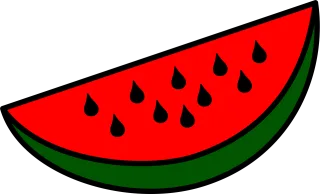 Watermelon Melon Slices Stickdatei