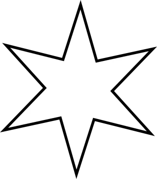 Star White Shapes Stickdatei