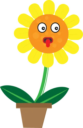 Sun flower Character animation Cute Stickdatei