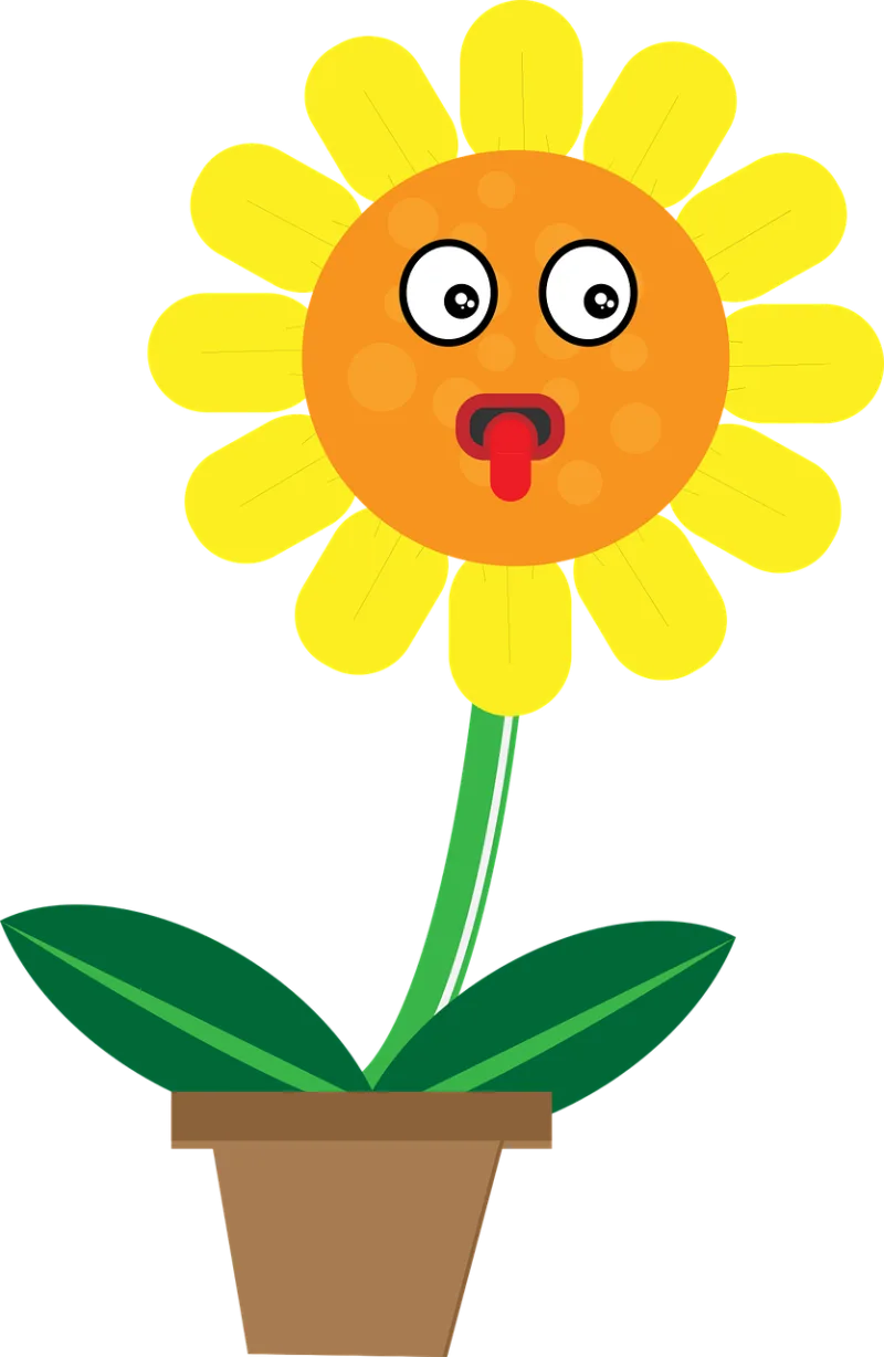 Sun flower Character animation Cute Stickdatei – Natur