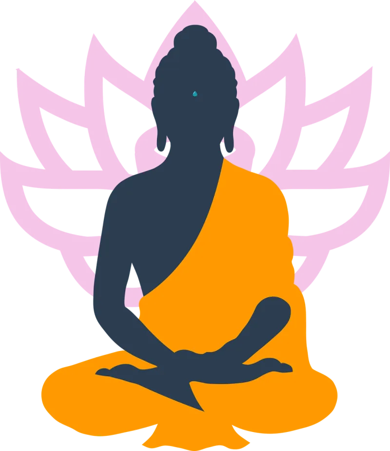 Meditation Buddha Meditate Stickdatei – Blumen