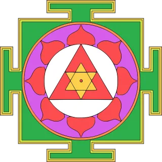 Yantra Mandala Lotus Stickdatei
