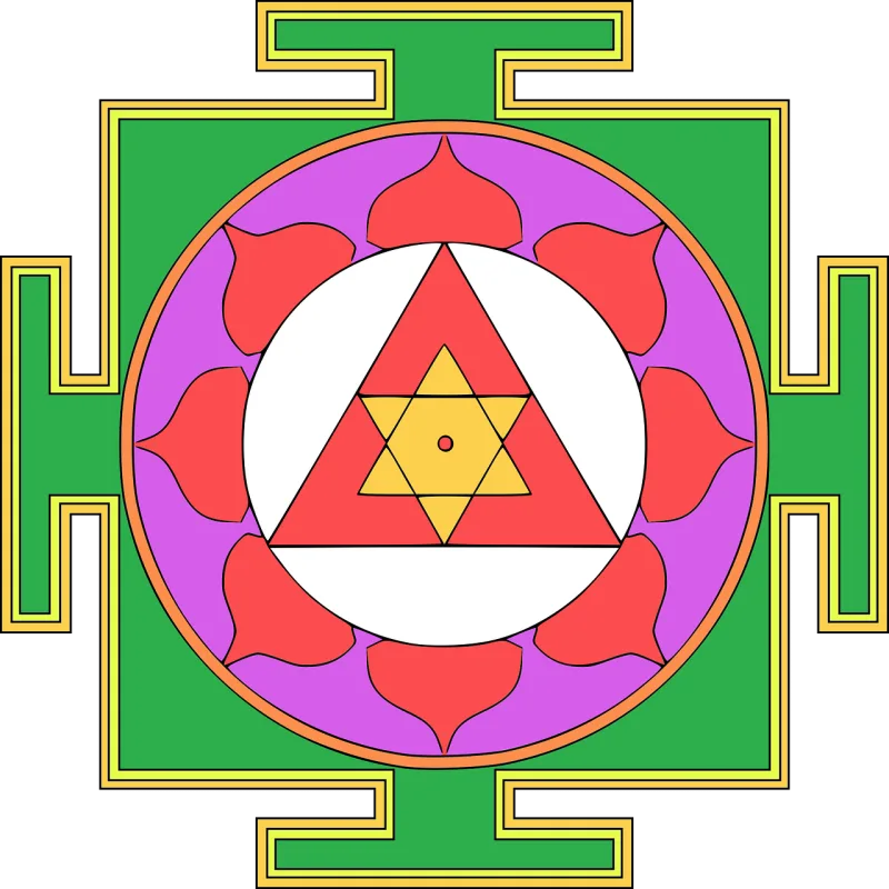 Yantra Mandala Lotus Stickdatei – Blumen