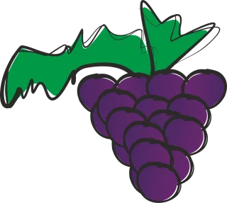 Bunch of grapes Grapes Fruit Stickdatei