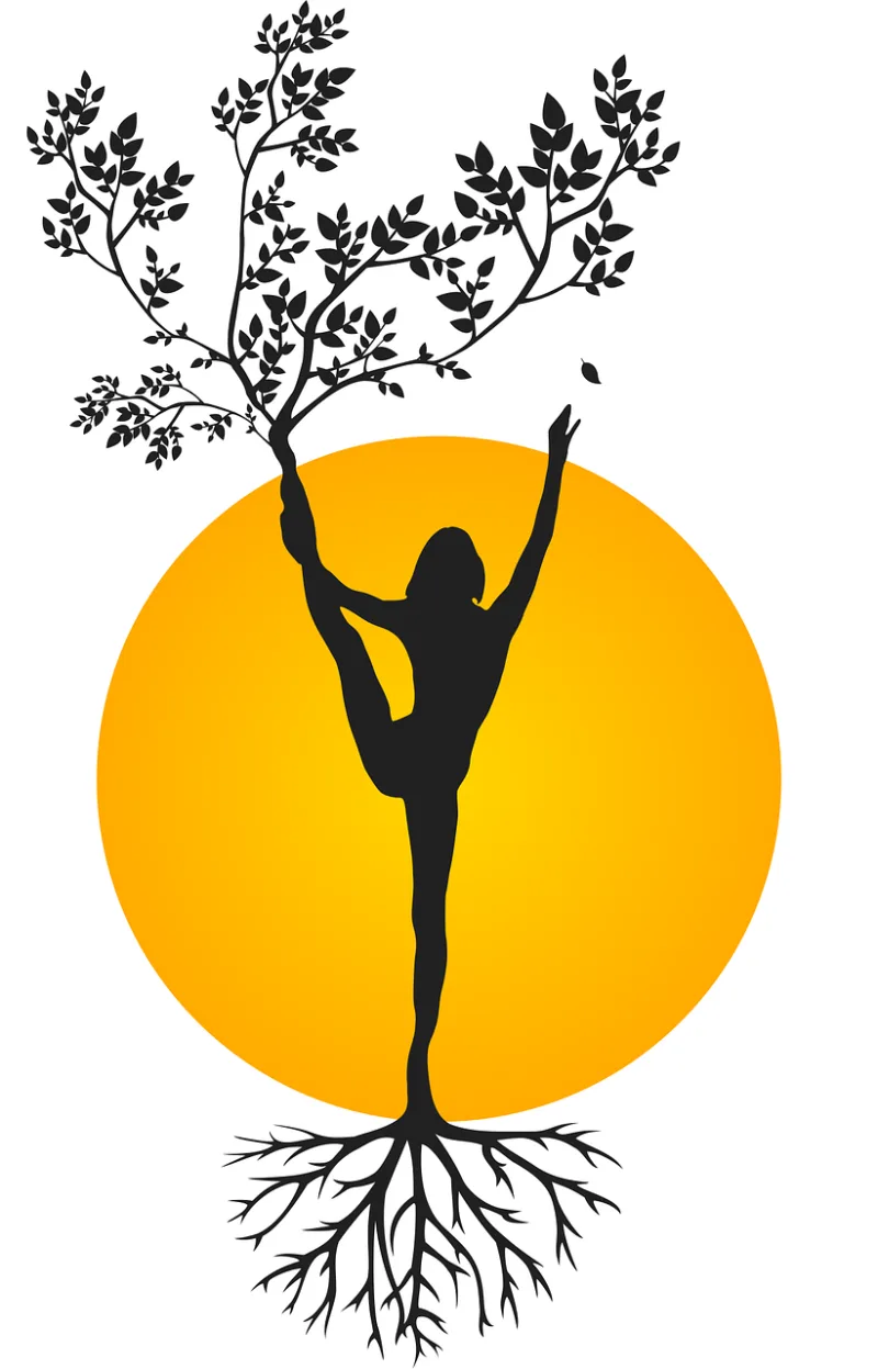 Silhouette Woman Tree Stickdatei – Sport
