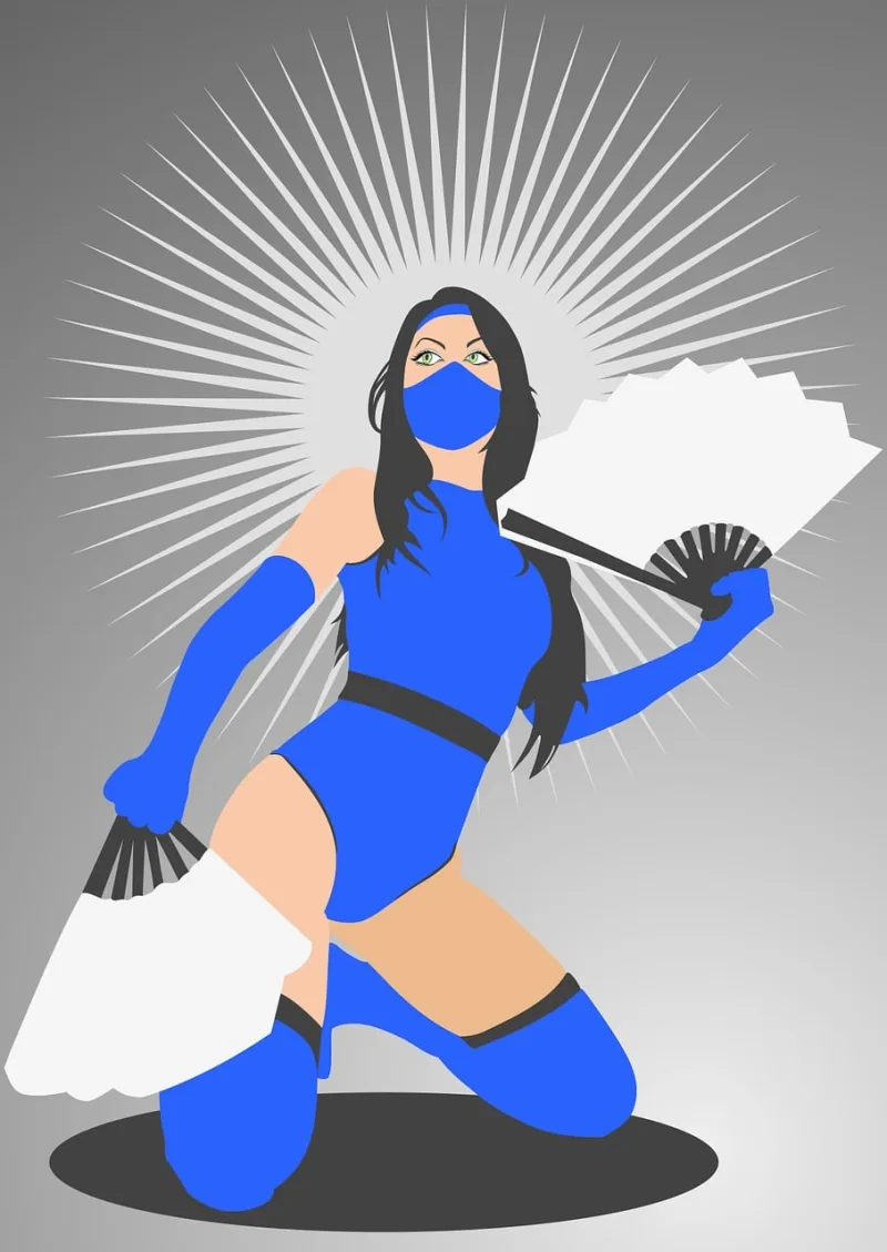 Kitana Cosplay Mortal kombat Stickdatei – Kinder