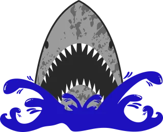 Shark Wave Beach Stickdatei