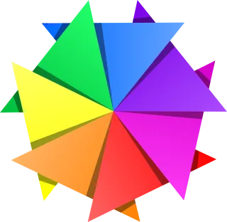 Star Triangles Rainbow colors Stickdatei