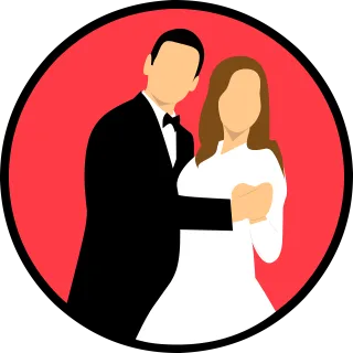 Wedding Married Icon Stickdatei