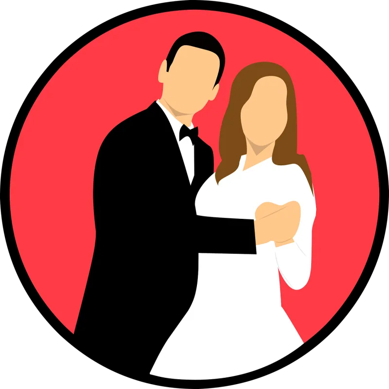 Wedding Married Icon Stickdatei – Herzen & Liebe