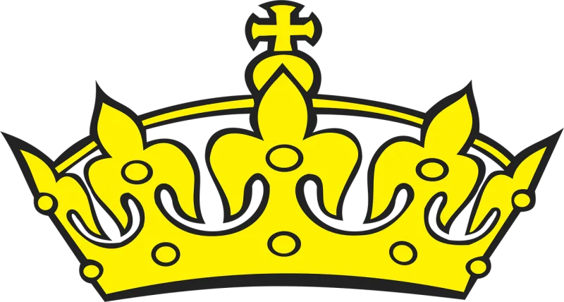 Crown Golden Yellow Stickdatei – Kinder