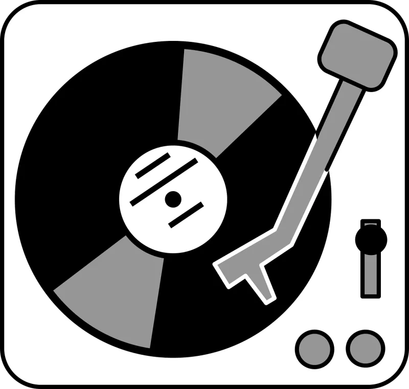 Turntable Music Vinyl Stickdatei – Musik