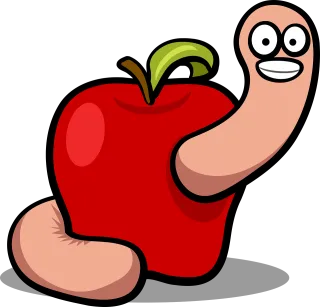 Apple Worm Fruit Stickdatei – Essen & Trinken
