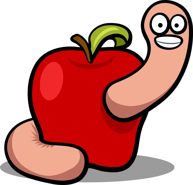 Apple Worm Fruit Stickdatei – Essen & Trinken