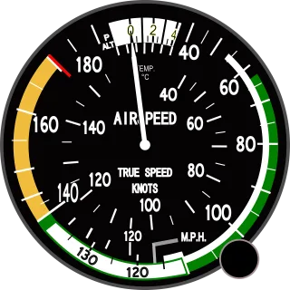 Aircraft Plane Speedometer Stickdatei