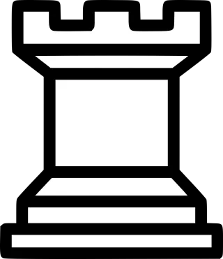 Chess Rook Meeple Stickdatei – Kinder