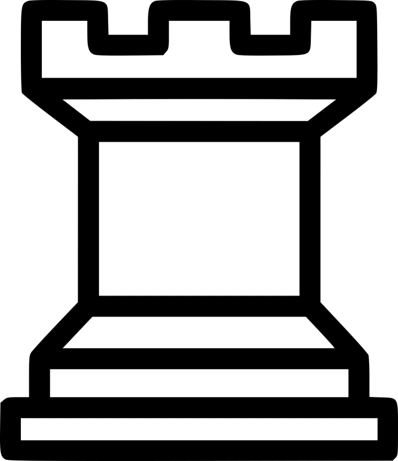 Chess Rook Meeple Stickdatei – Kinder