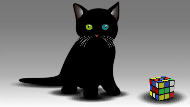 Kitty Little cat Silhouette Stickdatei – Kinder