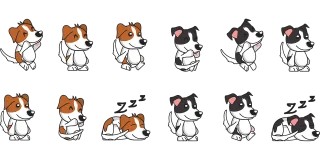 Dog Comic Vectors Stickdatei