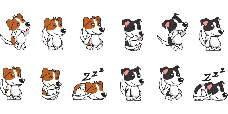 Dog Comic Vectors Stickdatei – Tiere
