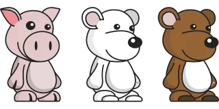 Animals Comic Cartoon Stickdatei