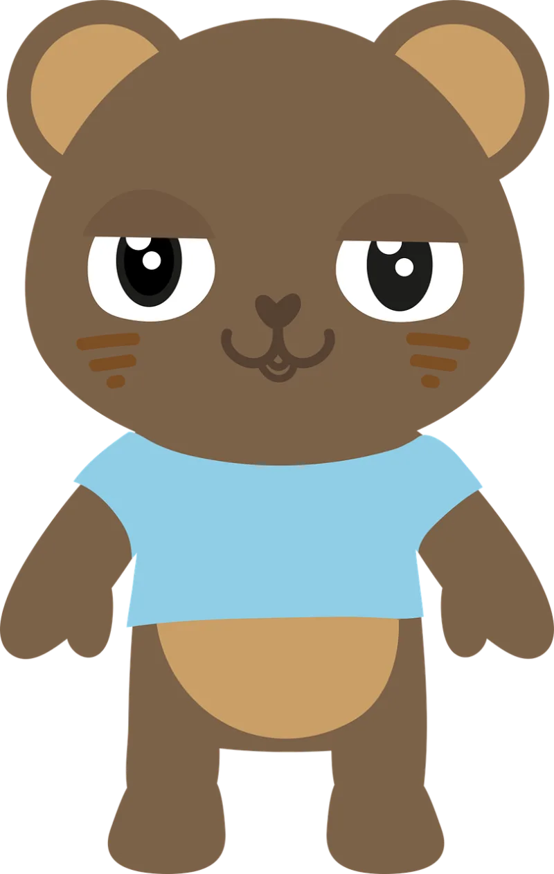 Bear Brown Cute Stickdatei – Kinder