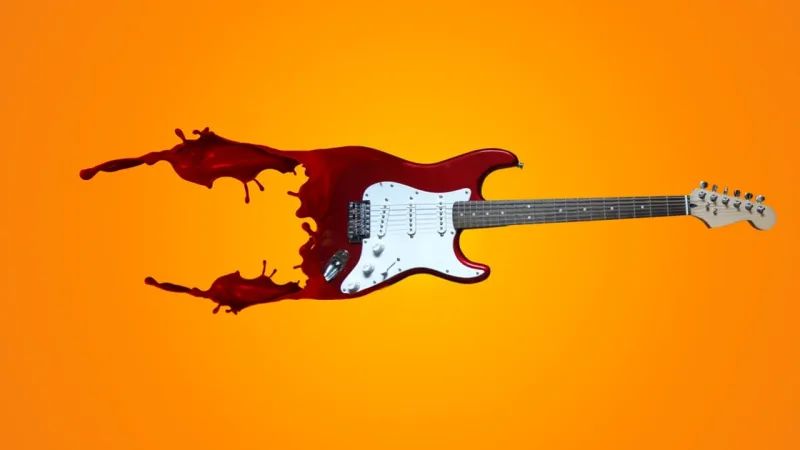 Liquid guitar Designed guitar Guitar Stickdatei – Musik