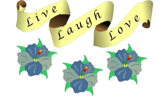Love Live Laugh Stickdatei – Blumen