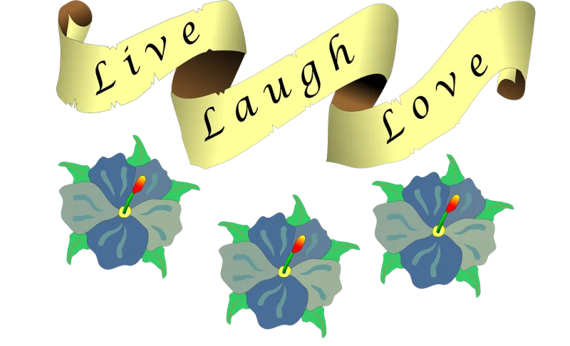 Love Live Laugh Stickdatei – Blumen