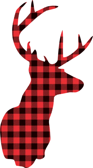 Deer Christmas Lumberjack Stickdatei – Tiere