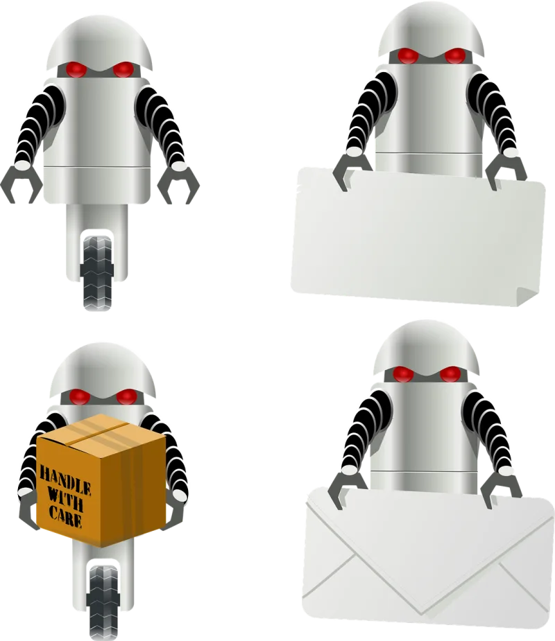 Robot Delivery Letter Stickdatei – Kinder